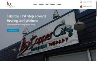 Copper City Physical Therapy website