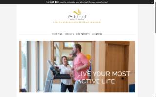 Gold Leaf Physical Therapy of Butte website