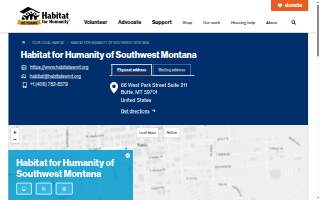 Habitat for Humanity ReStore of Southwest Montana website