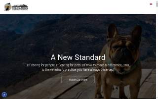 Highlands Veterinary Hospital website