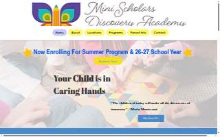 Mini Scholars Discovery Academy website