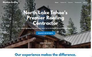 Mountain Roofing website