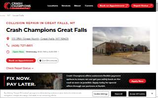 Crash Champions Collision Repair Great Falls DWTN website
