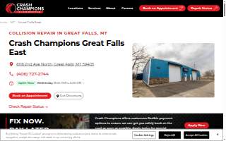 Crash Champions Collision Repair Great Falls East website