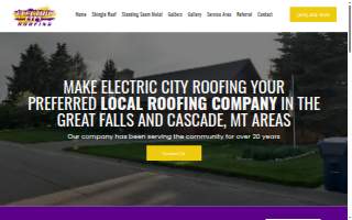 Electric City Roofing website