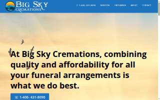 Big Sky Cremations website