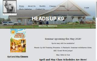 Heads Up K9 website