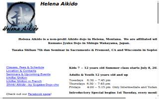 Helena Aikido Dojo website