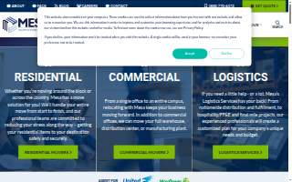 Mesa Moving and Storage website