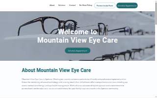 Mountain View Eyecare website