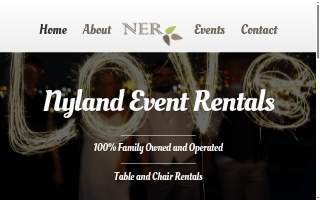 Nyland Event Rentals website