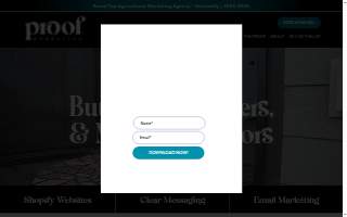Proof Marketing website