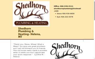 Shedhorn Plumbing Inc. website