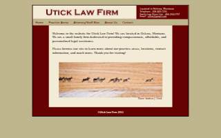 Utick Law Firm website