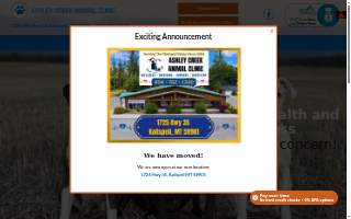 Ashley Creek Animal Clinic website