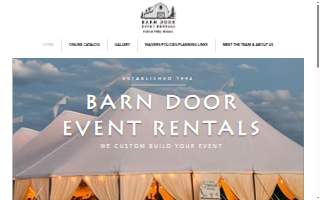 Barn Door Event Rentals website