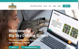 Big Sky Driving School website