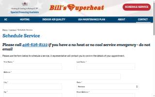 Bill's Superheat, Inc. website