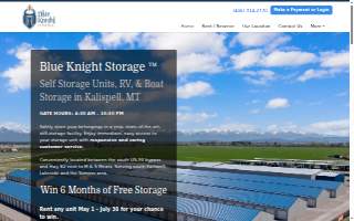 Blue Knight Storage website