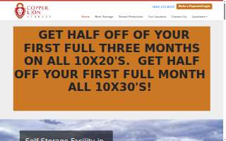 Copper Lion Storage website