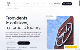Dent Magic Autobody & Collision Repair website