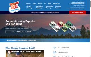 Heaven's Best Carpet Cleaning Kalispell MT website
