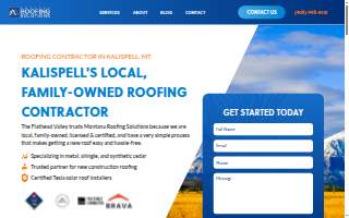 Montana Roofing Solutions website