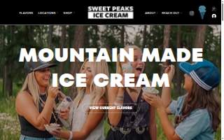 Sweet Peaks Ice Cream website