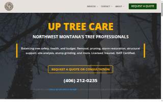 Up Tree Care website