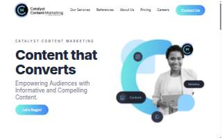 Catalyst Content Marketing website