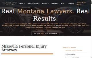 Heenan & Cook Injury Accident Lawyers website
