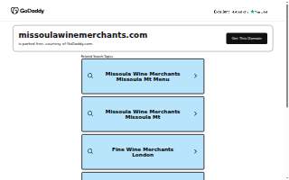 Missoula Wine Merchants website
