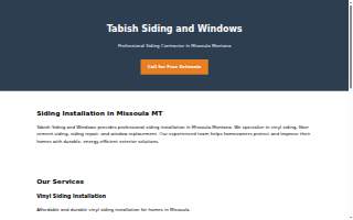 Tabish Siding and Windows website