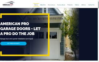 American Pro Garage Doors of Apex website