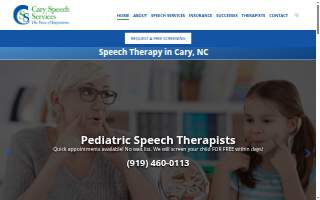 Cary Speech Services website