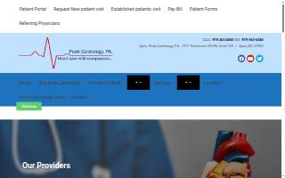 Peak Cardiology website