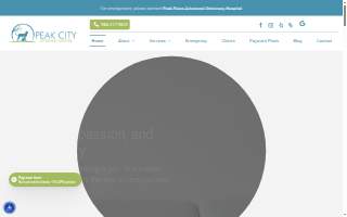 Peak City Veterinary Hospital website