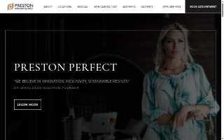 Preston Dermatology and Skin Surgery Center of Apex website