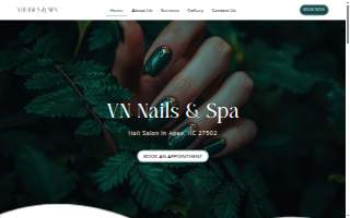 VN Nails & Spa website