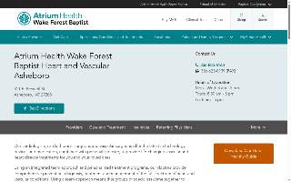 Atrium Health Wake Forest Baptist Heart and Vascular - Asheboro website