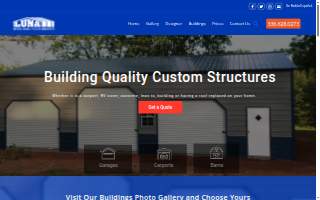 Luna Metal Buildings LLC website