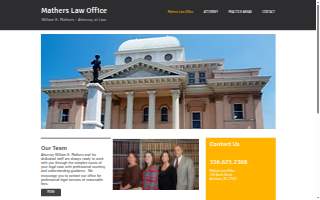 Mathers Law Office website
