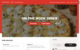 On The Rock Diner website