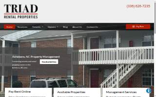 Triad Rental Properties website