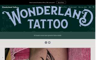 Wonderland Tattoo website