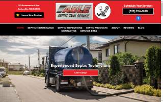 Able Septic Tank Service website