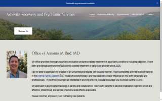 Asheville Recovery and Psychiatric Services - Antonio M. Bird, MD website
