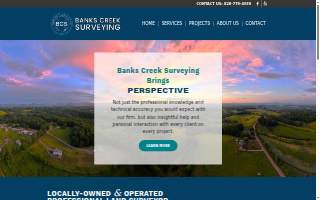 Banks Creek Surveying, Inc. website
