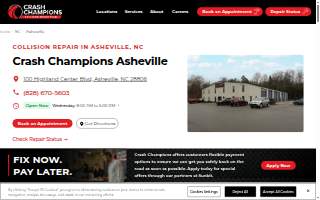 Crash Champions Collision Repair Asheville website