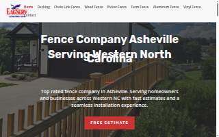 EagServ Construction | Fence Company Asheville NC website
